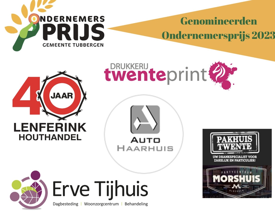  Ondernemers PRIJS 2023 gemeente Tubbergen (organisatie gemeente Tubbergen)
