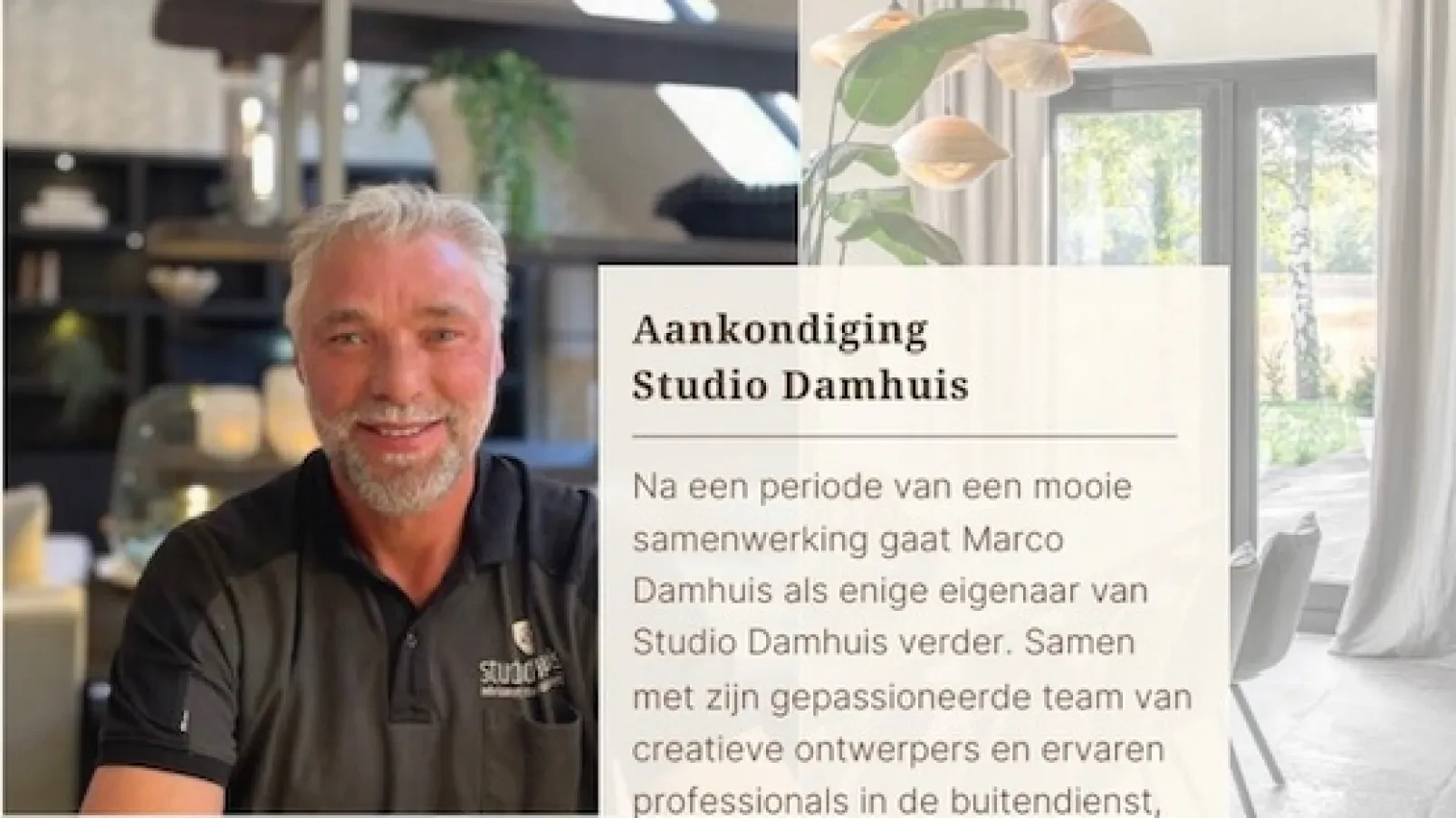 Aankondiging Studio Damhuis