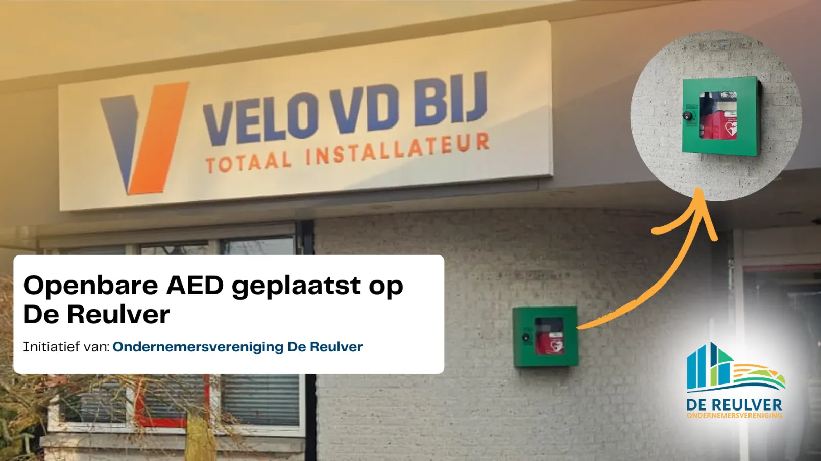 Samen werken aan een hartveilig De Reulver - Nieuwe openbare AED geplaatst!