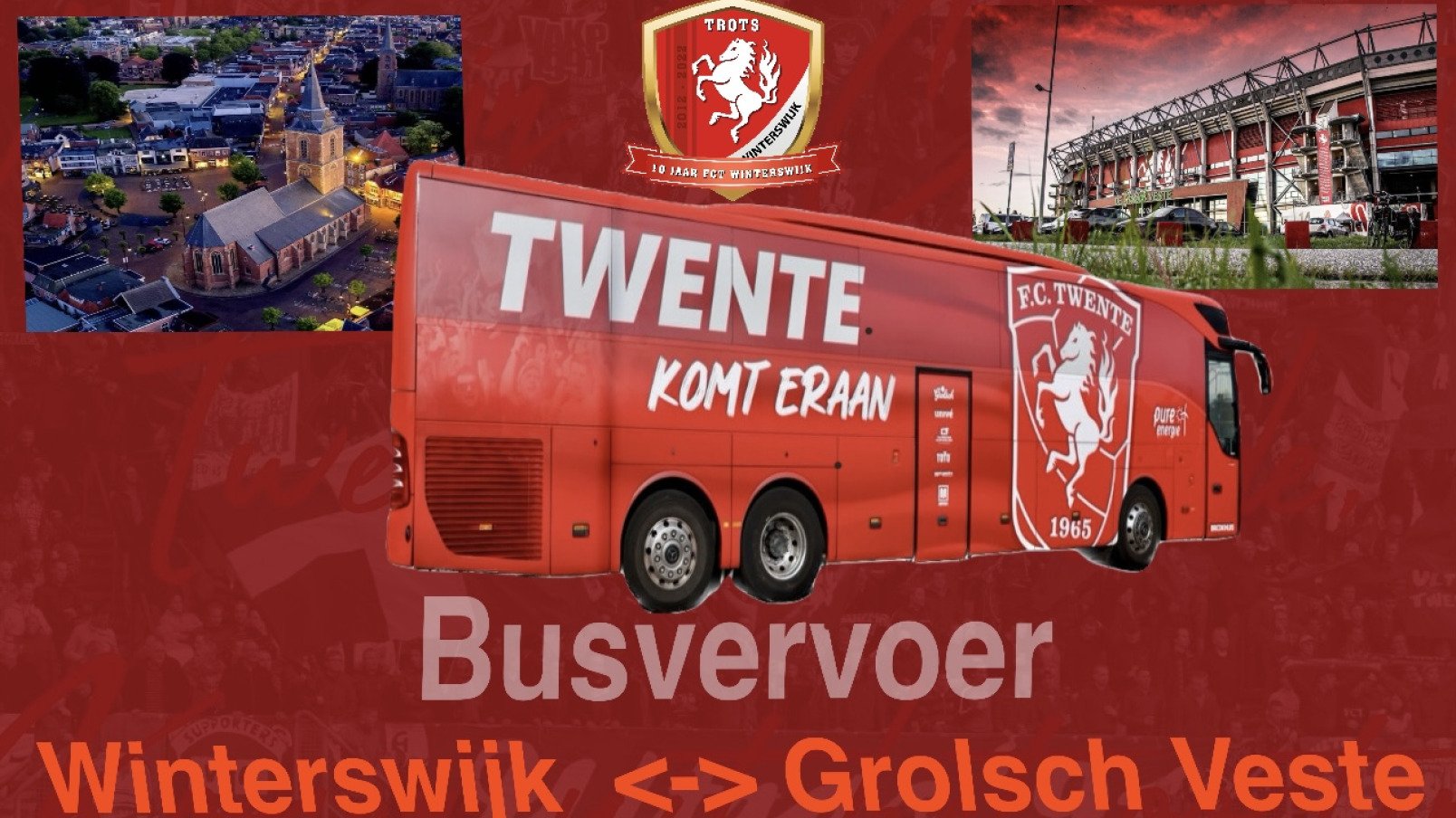 Busvervoer FC Twente - FC Volendam (16:45)