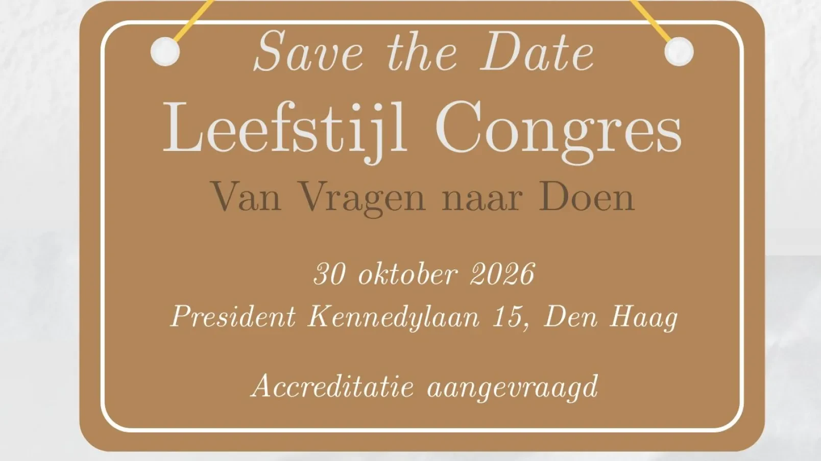 Leefstijl congres “Van vragen naar doen” 