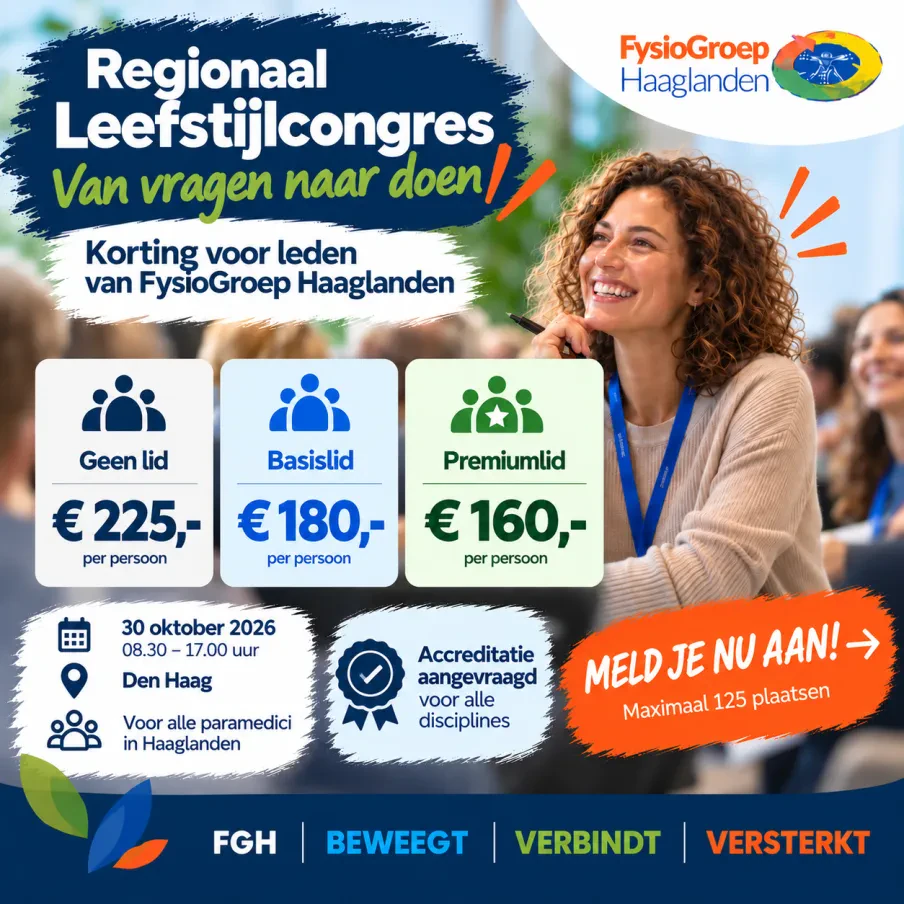 Korting voor leden FysioGroep Haaglanden