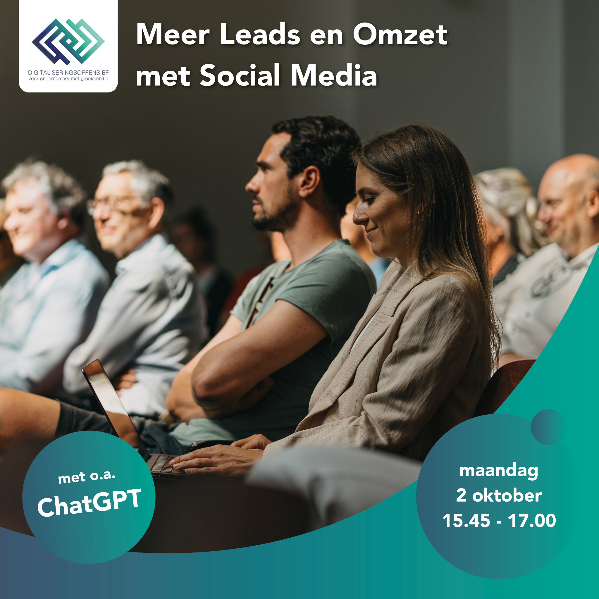 Workshop Meer leads en omzet met social media - 2 oktober van 15.45 - 17.00 uur 